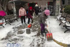 青山青宜居社区居民冬日齐扫雪，热情暖人心图片
