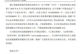 ST爱康及实控人遭证监会立案，同日全资子公司爱康光电停工停产图片