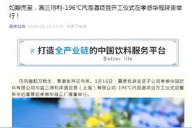 嘉美包装：宾三得利-196℃汽泡酒项目举行开工仪式图片