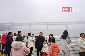 游客乘轮渡，赏烟雨三镇图片