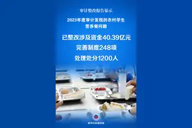 农村学生营养餐问题整改金额超40亿元，处理处分1200人图片
