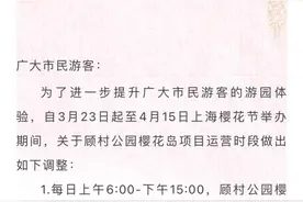 顾村公园樱花岛部分时段向所有入园游客开放，无需额外购票！昨天迎首个10万，染井吉野下周盛开图片