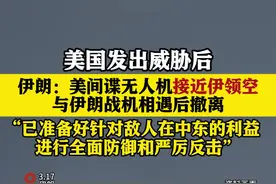 伊朗：美无人机接近伊领空 与伊朗战机相遇后撤离图片
