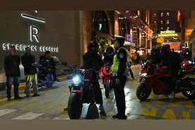 西安公安交警开展摩托车违法行为集中查处图片