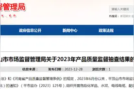 河南省平顶山市市场监督管理局关于2023年产品质量监督抽查结果的公示图片