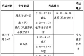 2025年高考艺术类专业统考11月30日起举行图片