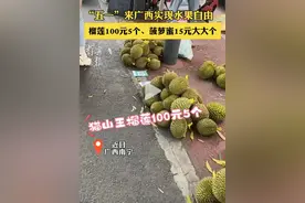 100元5个？榴莲价格大“跳水”！商家：一天一个价图片