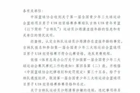 吉林、浙江U18男篮被取消全国青少年三大球运动会资格赛参赛资格和名次图片