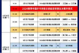 2024乒超联赛总决赛赛程来了图片