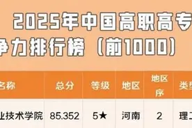 郑州铁院跻身“金平果”2025年中国高职院校竞争力排行榜前列图片