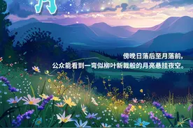 星空有约｜4月1日将迎“年度最大蛾眉月”图片