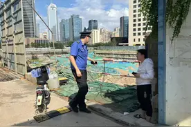 控扬尘，保蓝天！珠海路中队持续加强建筑工地扬尘治理图片