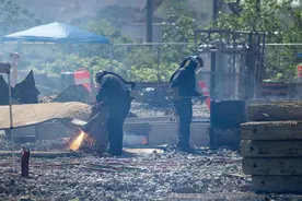 （外代一线）美国巴尔的摩撞桥事故地现状图片