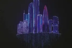 深圳万架无人机光影秀精彩亮相图片