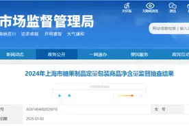 2024年上海市糖果制品定量包装商品净含量监督抽查结果图片