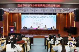 高校与地方联动！茂名开展大规模中小学心理教师专业技能培训图片