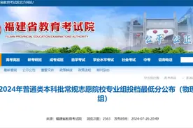 最新！2024福建本科批投档线最低分公布！录取结果可查！图片