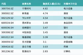 资金流向（1月22日）丨宁德时代、新易盛、TCL中环获融资资金买入排名前三，宁德时代融资资金买入近5亿元图片