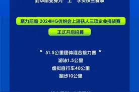 团队大作战！上海铁人三项企业挑战赛正式开启招募图片