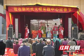 大通湖区：陪爸妈看戏又拍照，这波年味很暖心图片