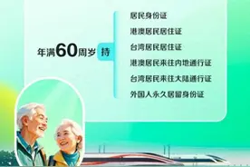 4月1日起！60岁以上旅客乘车享票面金额15倍积分图片