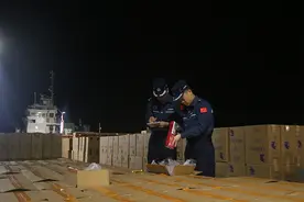 “粤海亮剑2024”专项行动查获16万条走私香烟图片