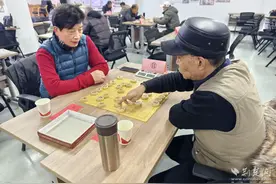 武汉经开区军山街道老年居民以棋会友共享对弈之乐图片
