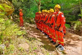 丽江森林消防在高山峡谷间锤炼绳索救援能力图片