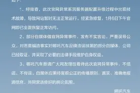 哪吒汽车：官网异常系服务器配置升级中出现技术故障所致图片