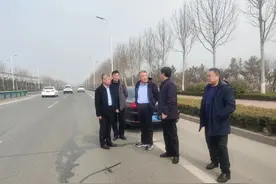 市公路中心到岚山检查普通国省道中小修前期工作图片
