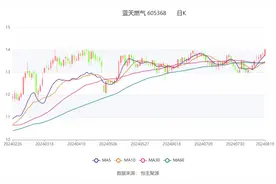 蓝天燃气：2024年上半年净利润同比增长1.35% 拟10派4.5元图片