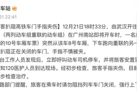 高铁夹到乘客拖行？广州南站通报图片