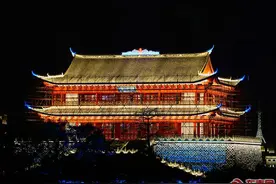 福州镇海楼再亮灯 将于4月底对大众开放图片