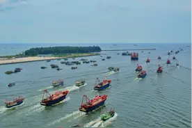千帆竞发齐追“鲜”——广西移动5G助力2024北部湾开海节图片