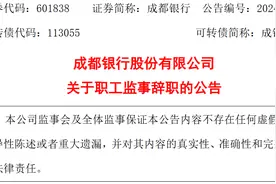 成都银行股份有限公司职工监事赵颖辞职图片