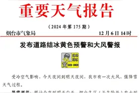 大到暴雪局部大暴雪！烟台发布道路结冰黄色预警和大风警报！图片