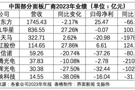 面板业2023年普遍亏损，但2024年开始触底反弹图片