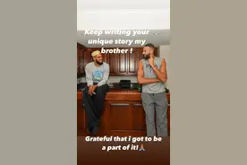 双塔不再🙏戈贝尔晒与唐斯合照：感激成为你故事的一部分 兄弟图片