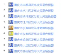 最大9级！重庆多地发布大风预警 赶紧关好门窗图片