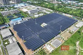 每天可发电近2万度，武汉黄家湖污水处理厂分布式光伏项目并网发电图片
