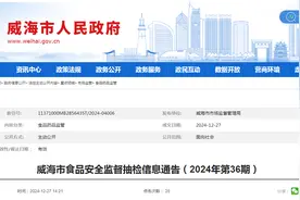 山东省威海市食品安全监督抽检信息通告（2024年第36期）图片