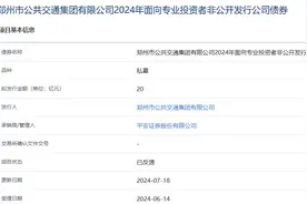 郑州市公共交通集团拟发行20亿元公司债，获上交所反馈图片