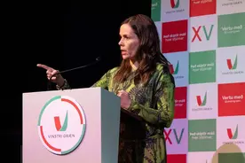 “我今天不会工作”，冰岛女总理雅各布斯多蒂尔参与妇女罢工图片