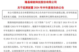 V观财报｜隆基绿能延期披露半年报 此前预亏不低于48亿元图片