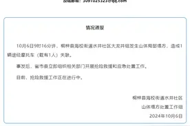贵州桐梓发生山体局部塌方致1人失联  抢险救援工作正在进行图片