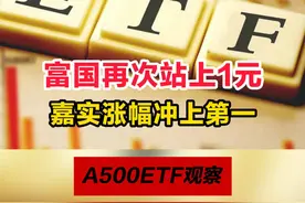视频｜10只中证A500ETF规模已翻倍，富国实时估值再次站上1元图片