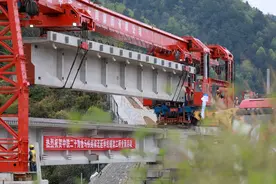 G视觉丨瓮马铁路南北延伸线项目铺架工程全面启动图片