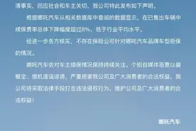 哪吒汽车回应车主被拒保：不存在相关情况图片