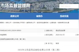 2023年重庆市云阳县药品抽检结果公示表（第二期）图片