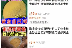 网店几元钱卖“淘金沙”宣称至少出1克金 专家：怎么可能图片